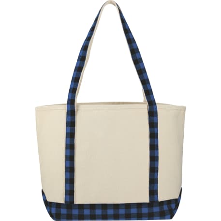 Buffalo Plaid 18oz Cotton Boat Tote