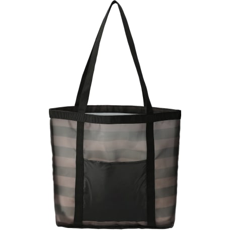 Two-Tone Mesh Shopper Tote