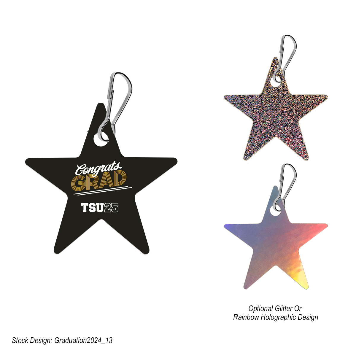 Acrylic Zipper Pull - Star