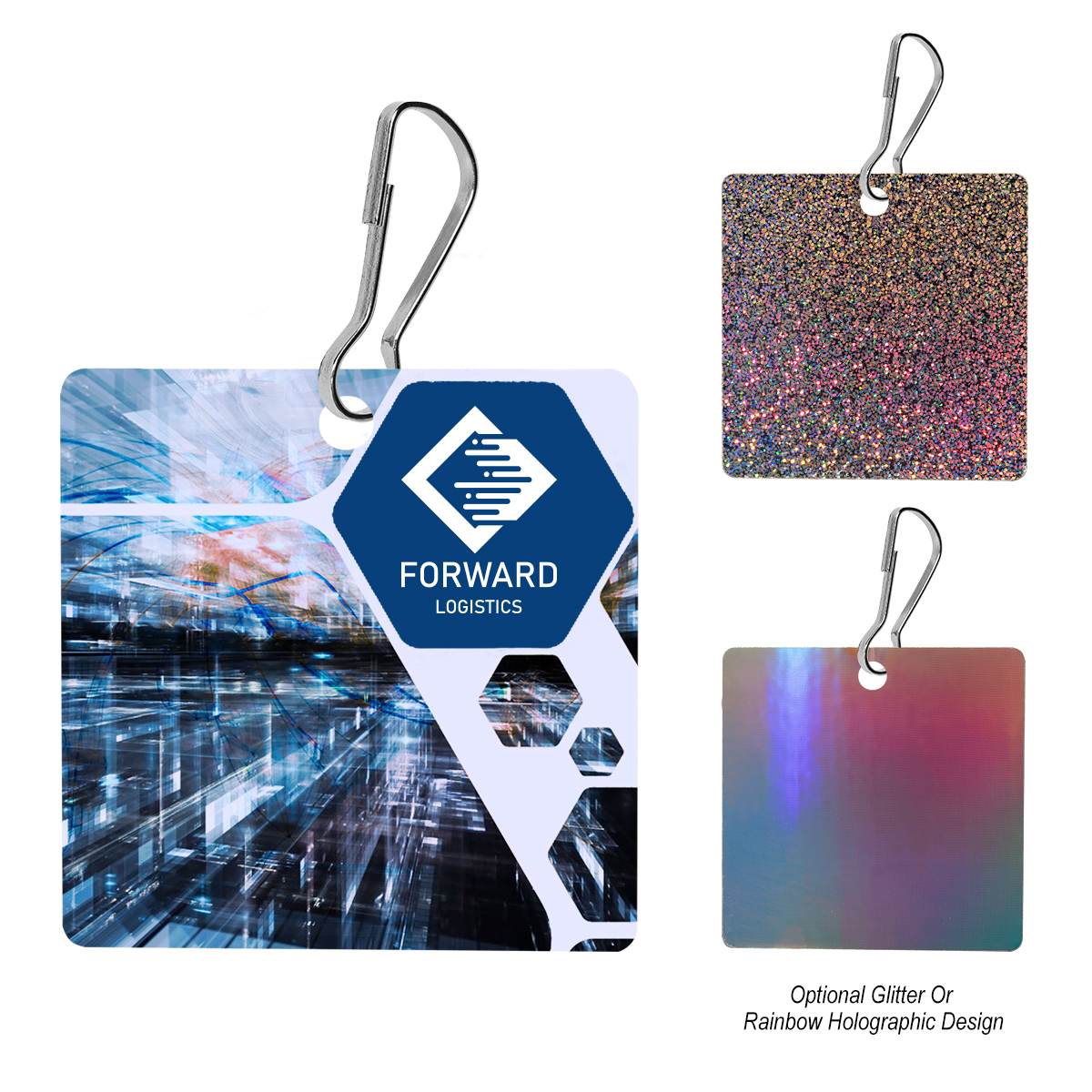 Acrylic Zipper Pull - Square