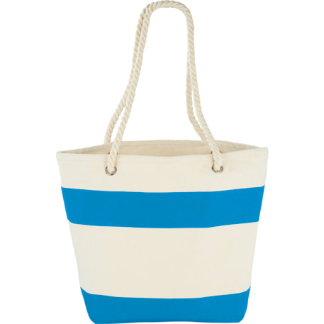 Capri Stripes 12oz Cotton Canvas Shopper Tote