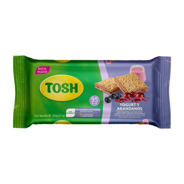 Galletas Tosh Yogurt y Arandanos