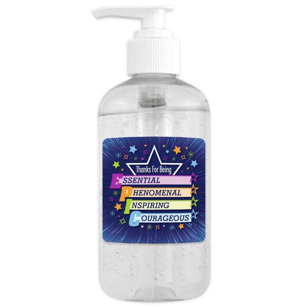 Gel antibacterial de 250 ml con válvula dispensadora