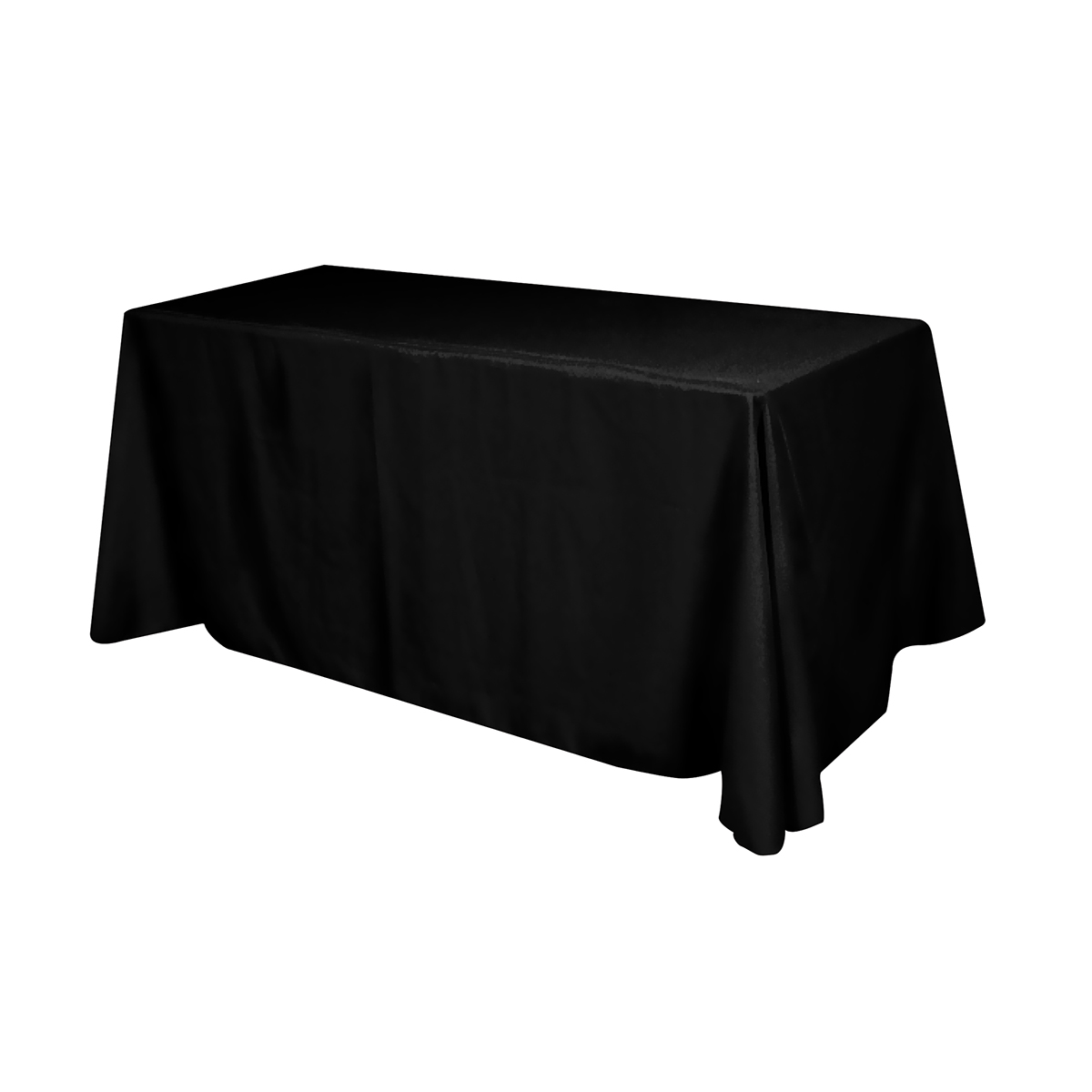 Flat Polyester 4-Sided Table Cover - fits 6 standard table