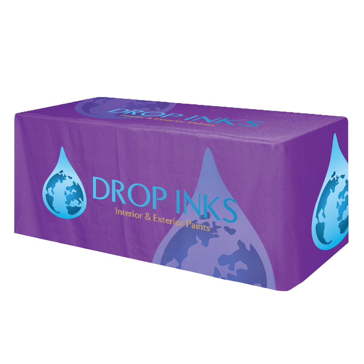 Fitted All Over Dye Sub Table Cover - 4-sided, fits 6 table