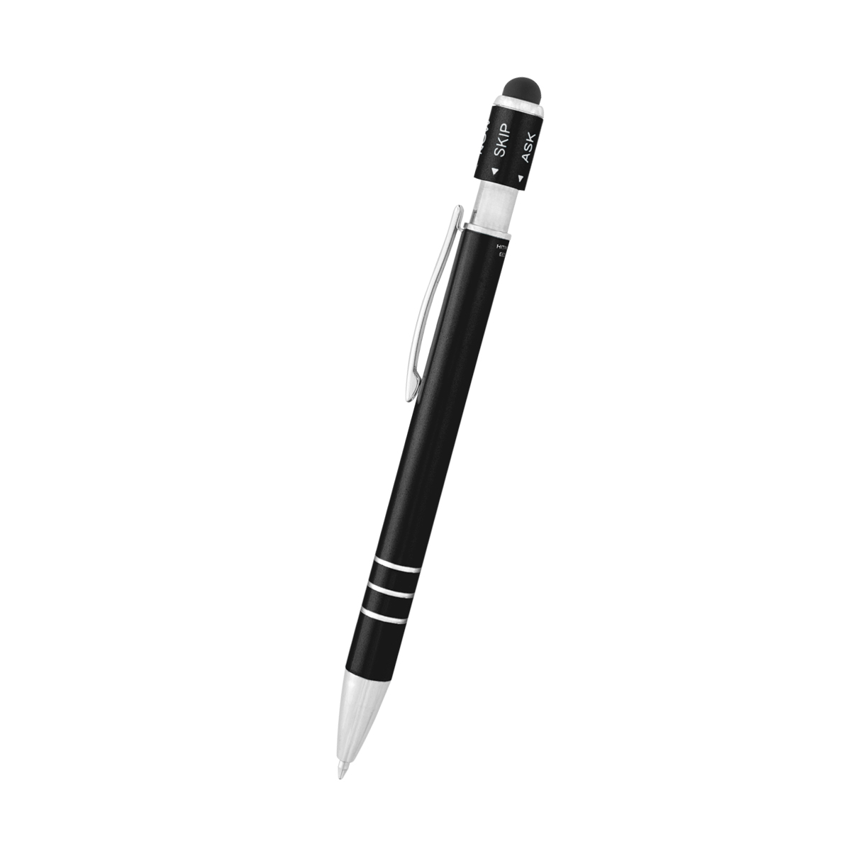 Recycled Aluminum Spin Game Top Pen With Stylus