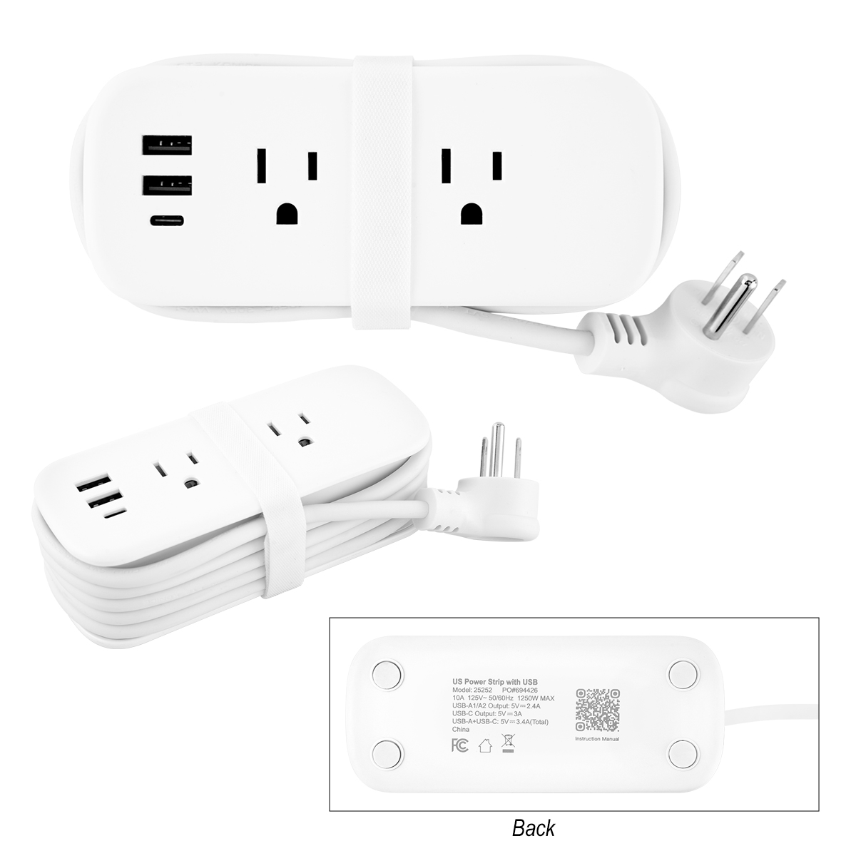 Compact Multi-Outlet Power Strip