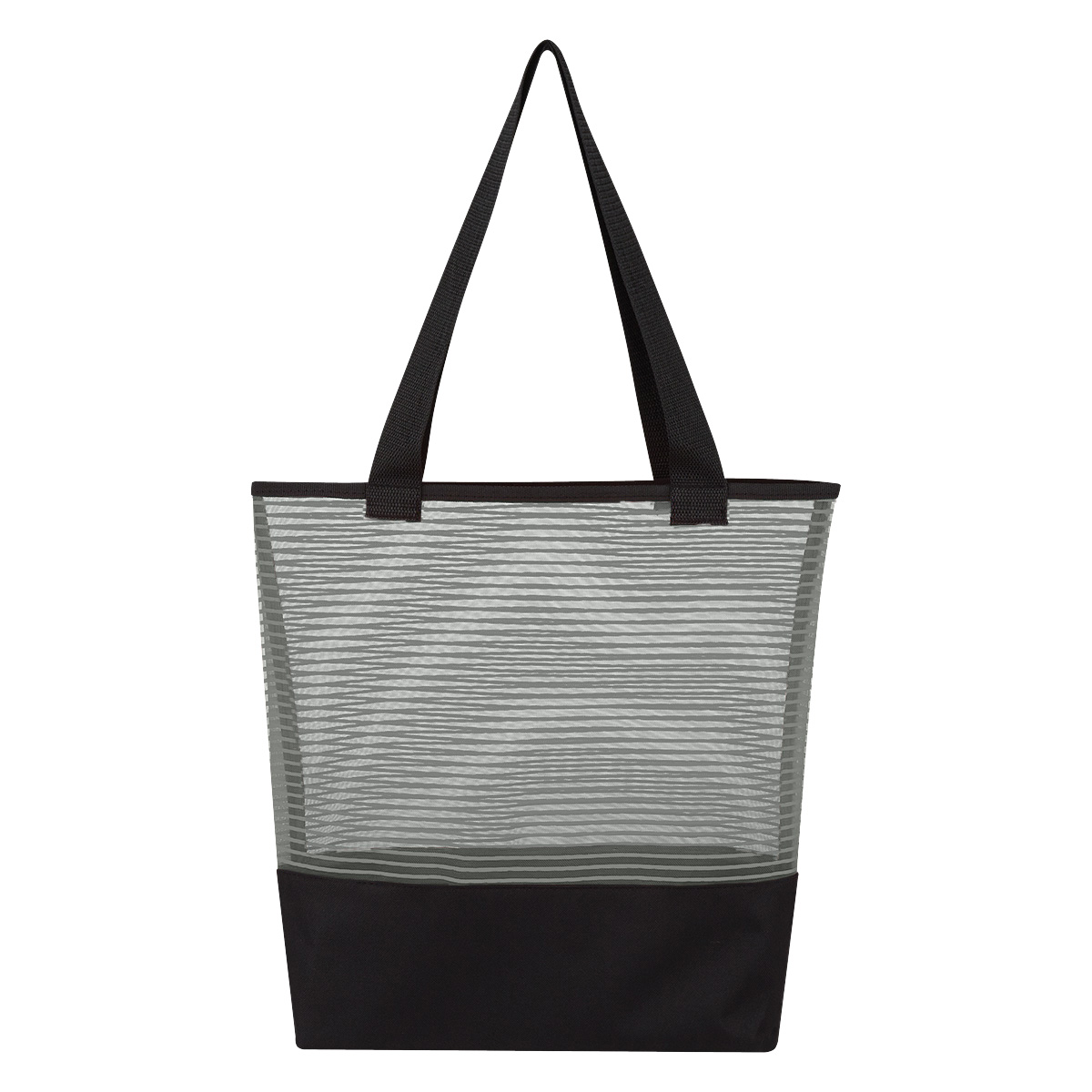 Sheer Mesh Pinstripe Tote Bag
