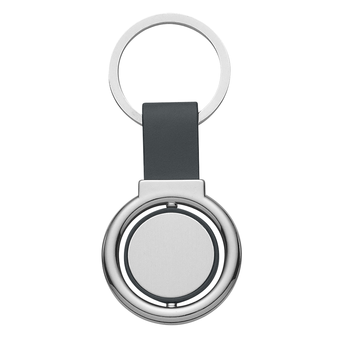 Circular Metal Spinner Key Tag