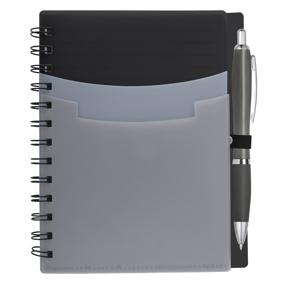 Tri-Pocket Notebook & Satin Pen