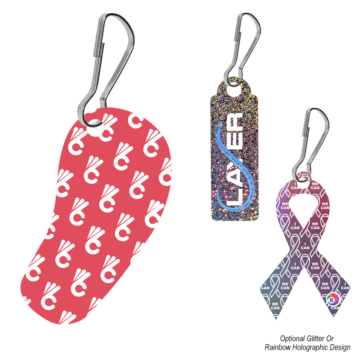 Acrylic Zipper Pull - Custom Shape 4"