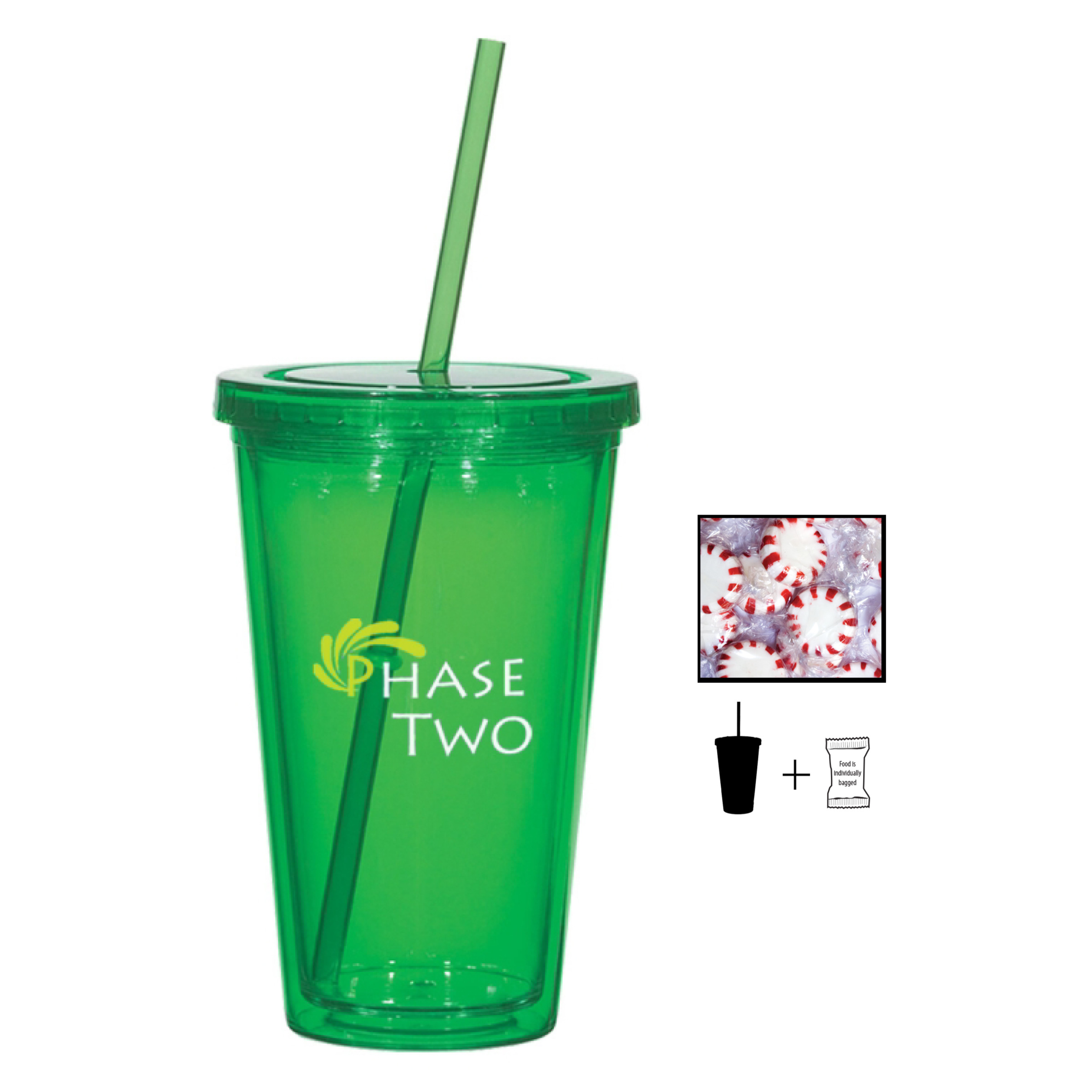 16 oz. Double Wall Tumbler With Candy