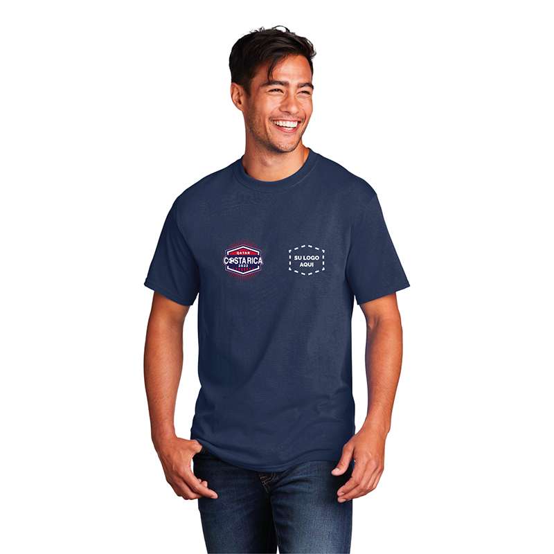 Camisa cuello redondo en algodón