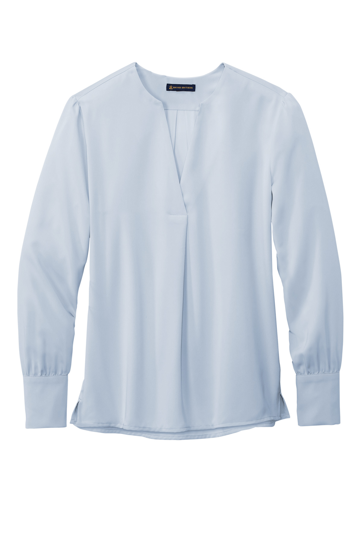 Brooks Brothers Womens Open-Neck Satin Blouse BB18009