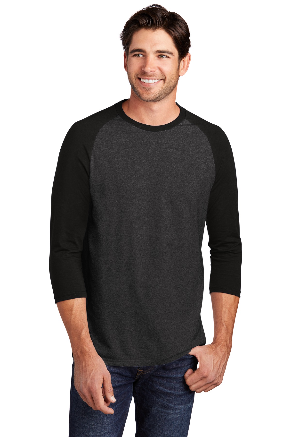 District  Perfect Tri 3/4-Sleeve Raglan. DM136