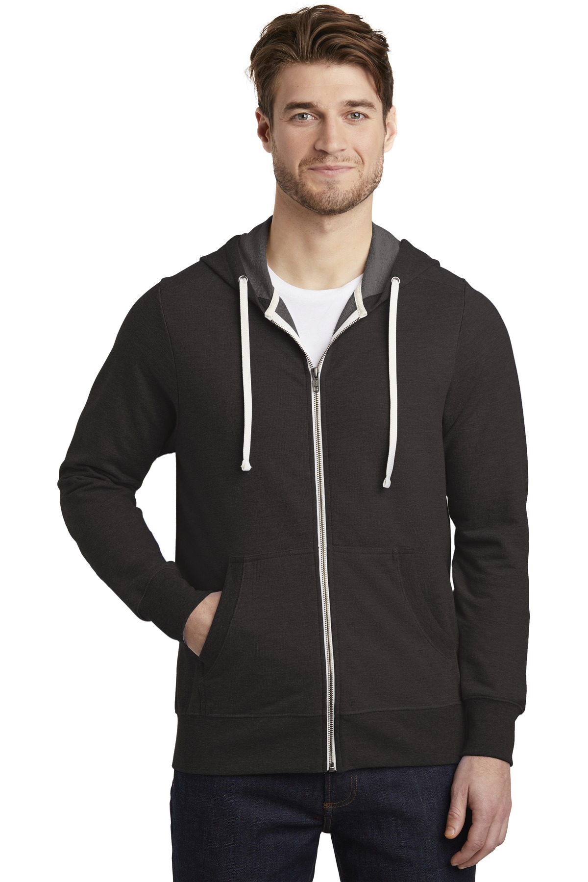 District  Perfect Tri  French Terry Full-Zip Hoodie. DT356