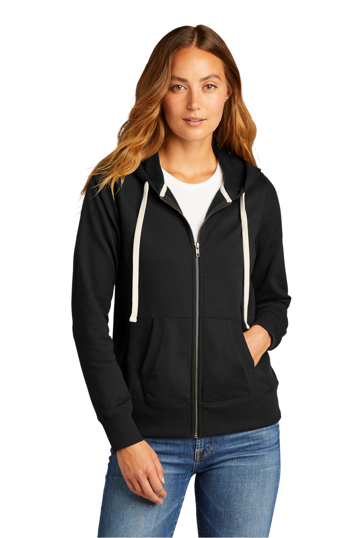 District Womens Re-FleeceFull-Zip Hoodie DT8103
