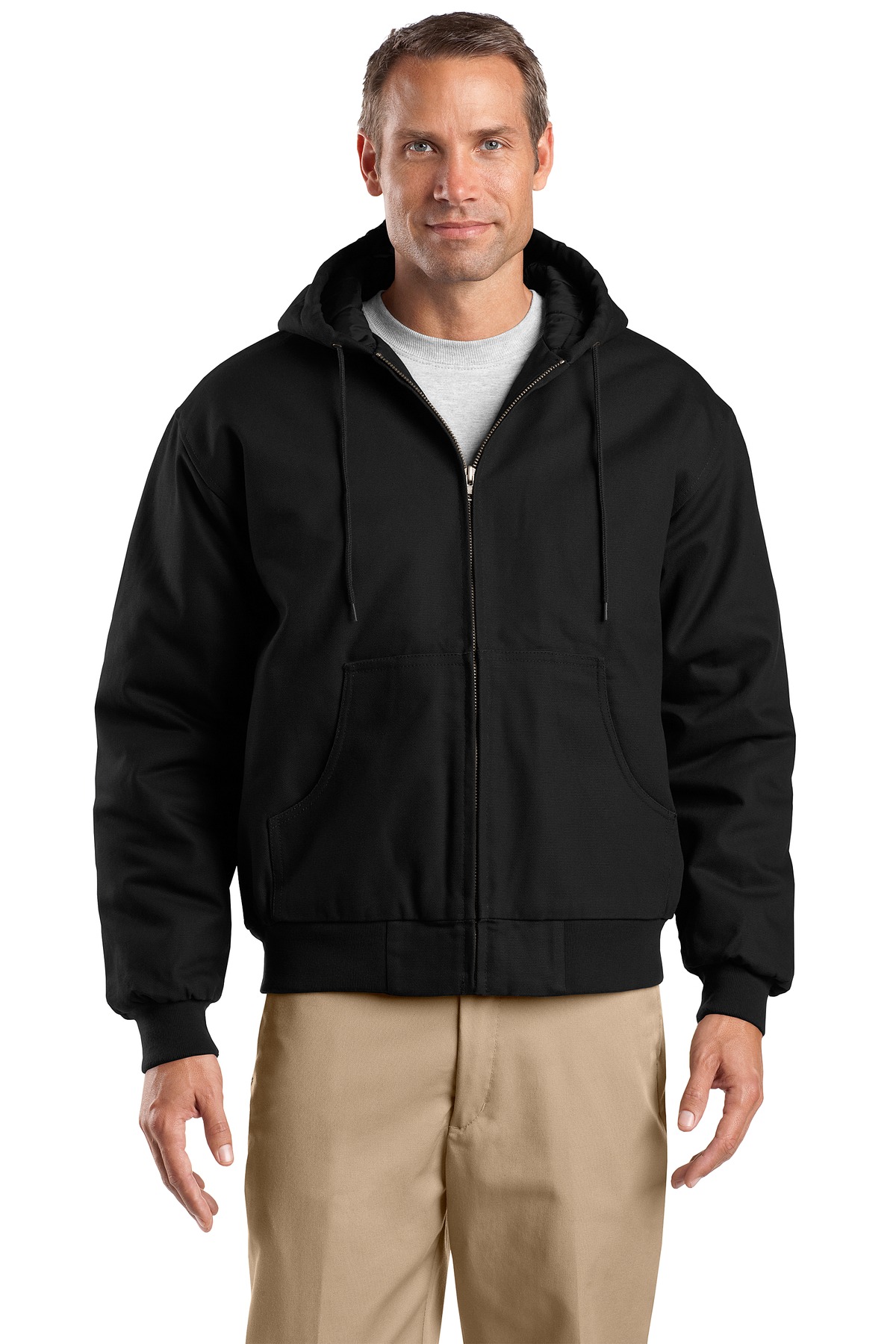CornerStone - Duck Cloth Hooded Work Jacket.  J763H