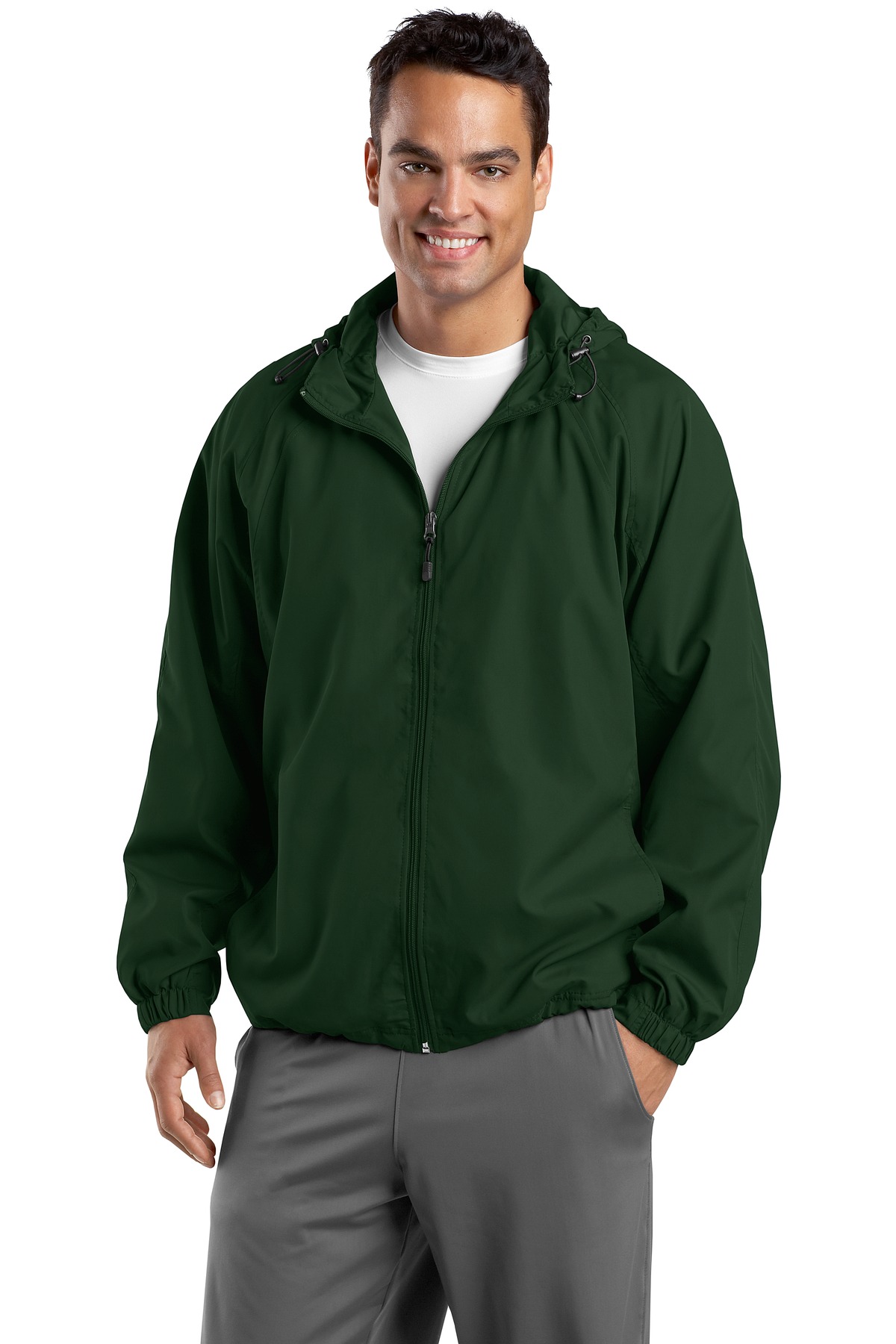 Sport-Tek Hooded Raglan Jacket. JST73