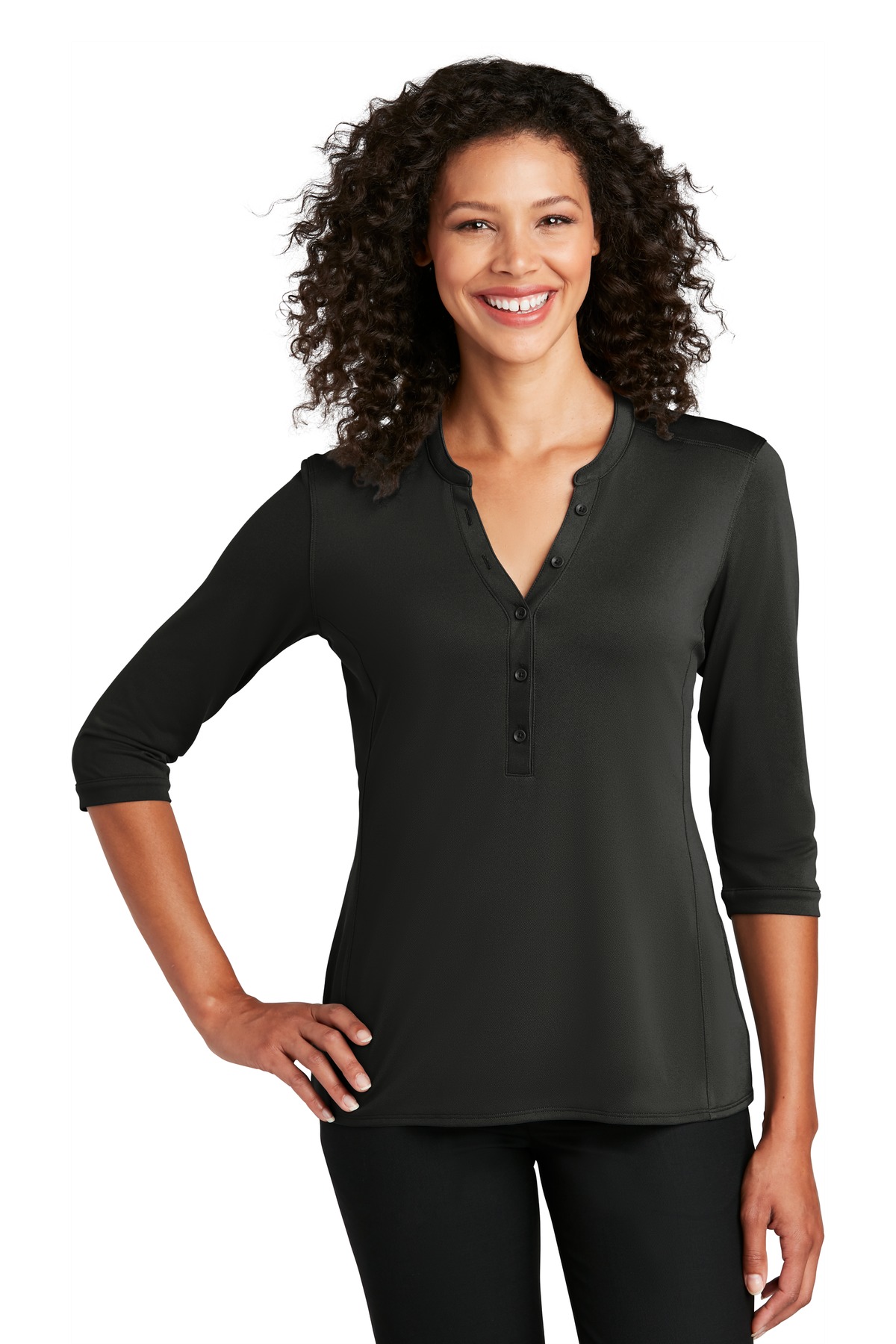 Port Authority   Ladies UV Choice Pique Henley LK750