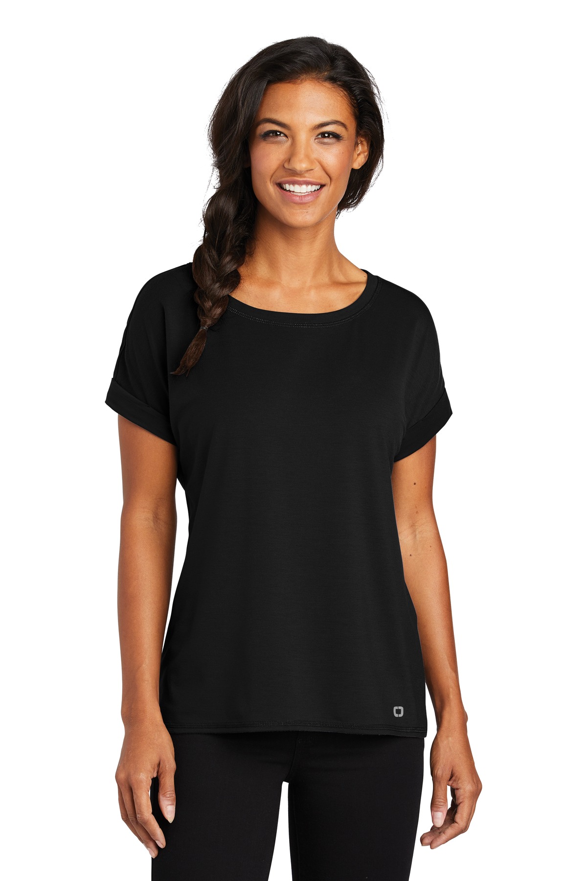 OGIO  Ladies Luuma Cuffed Short Sleeve. LOG800