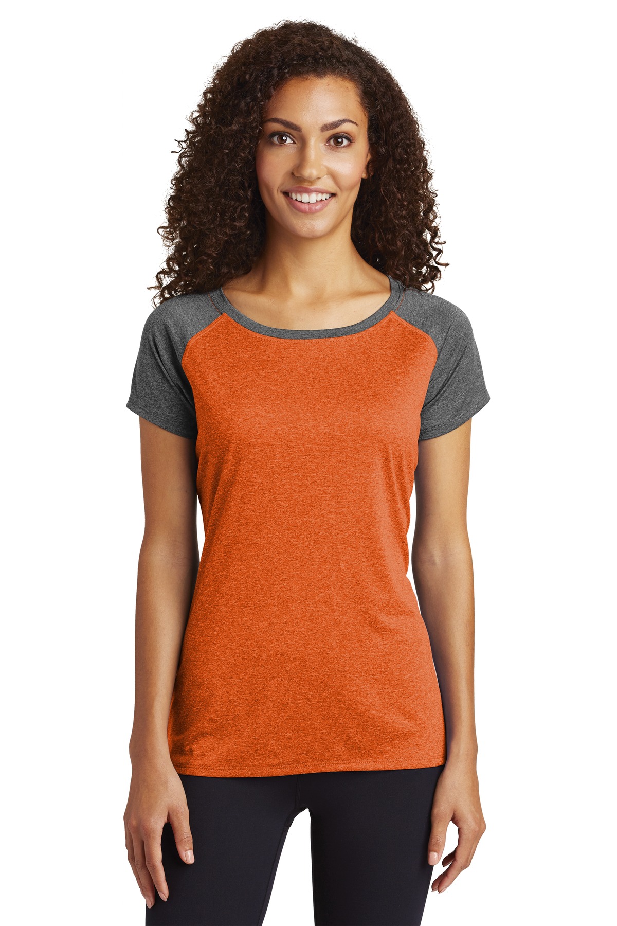 Sport-Tek  Ladies Heather-On-Heather Contender  Scoop Neck Tee. LST362