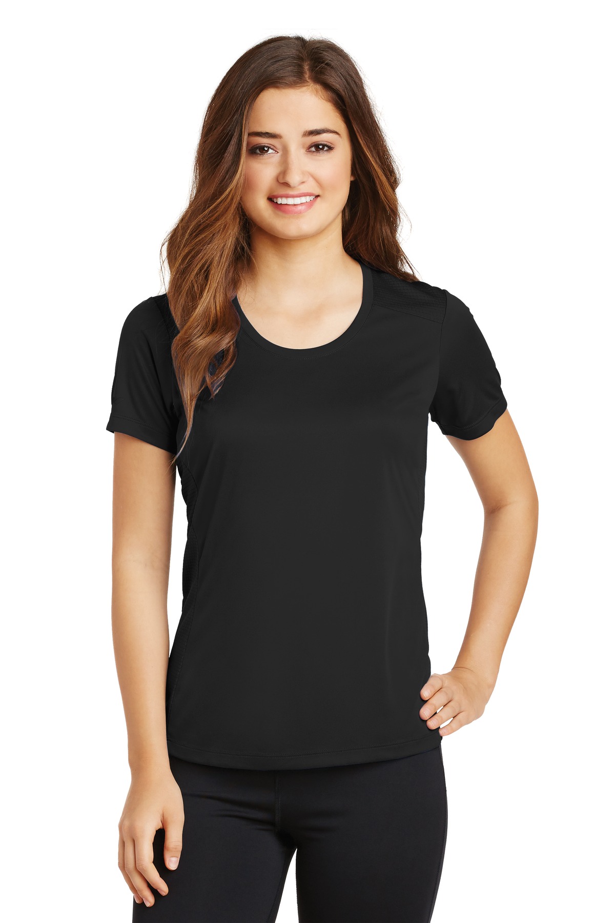 Sport-Tek Ladies PosiCharge Elevate Scoop Neck Tee. LST380