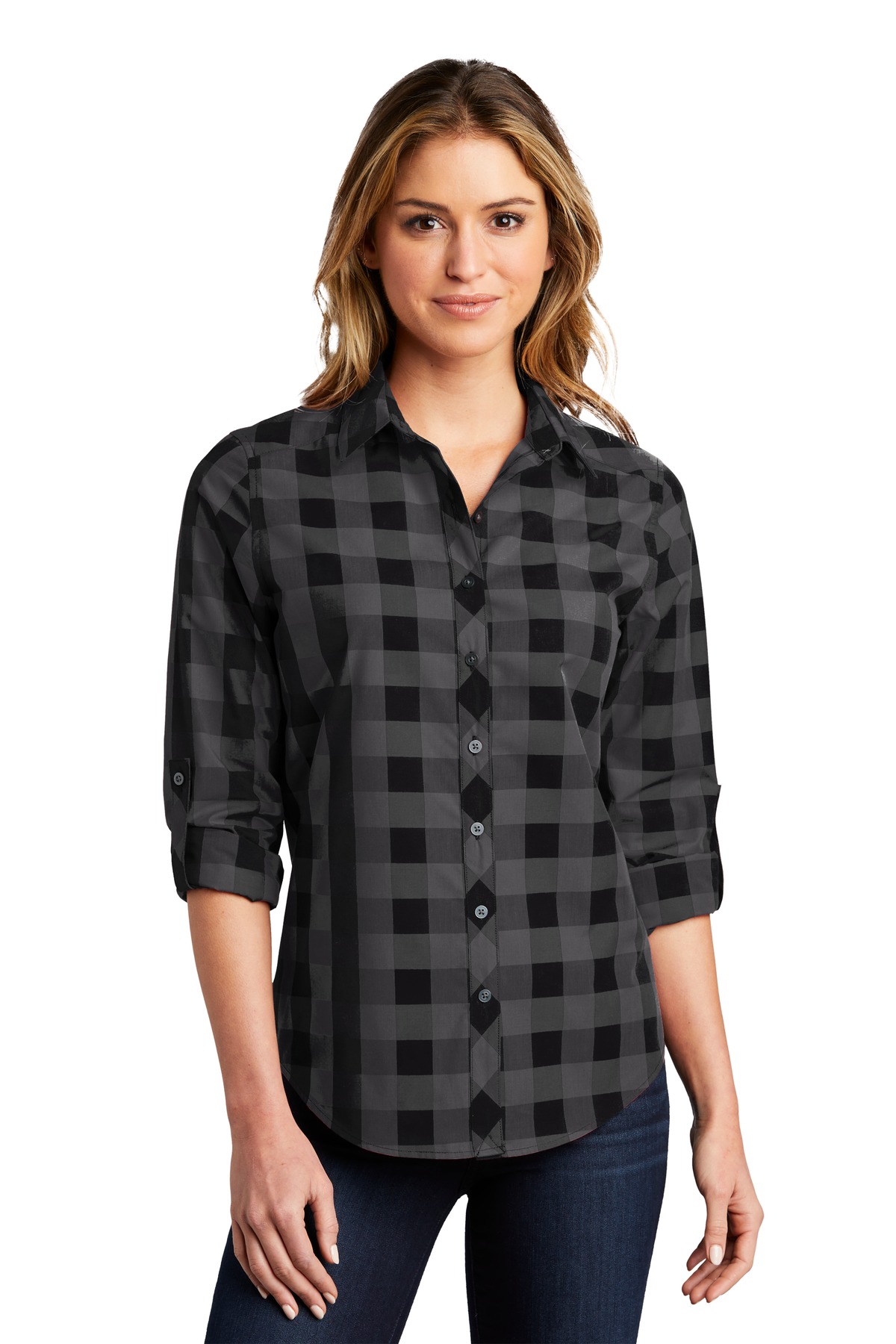 Port Authority  Ladies Everyday Plaid Shirt. LW670