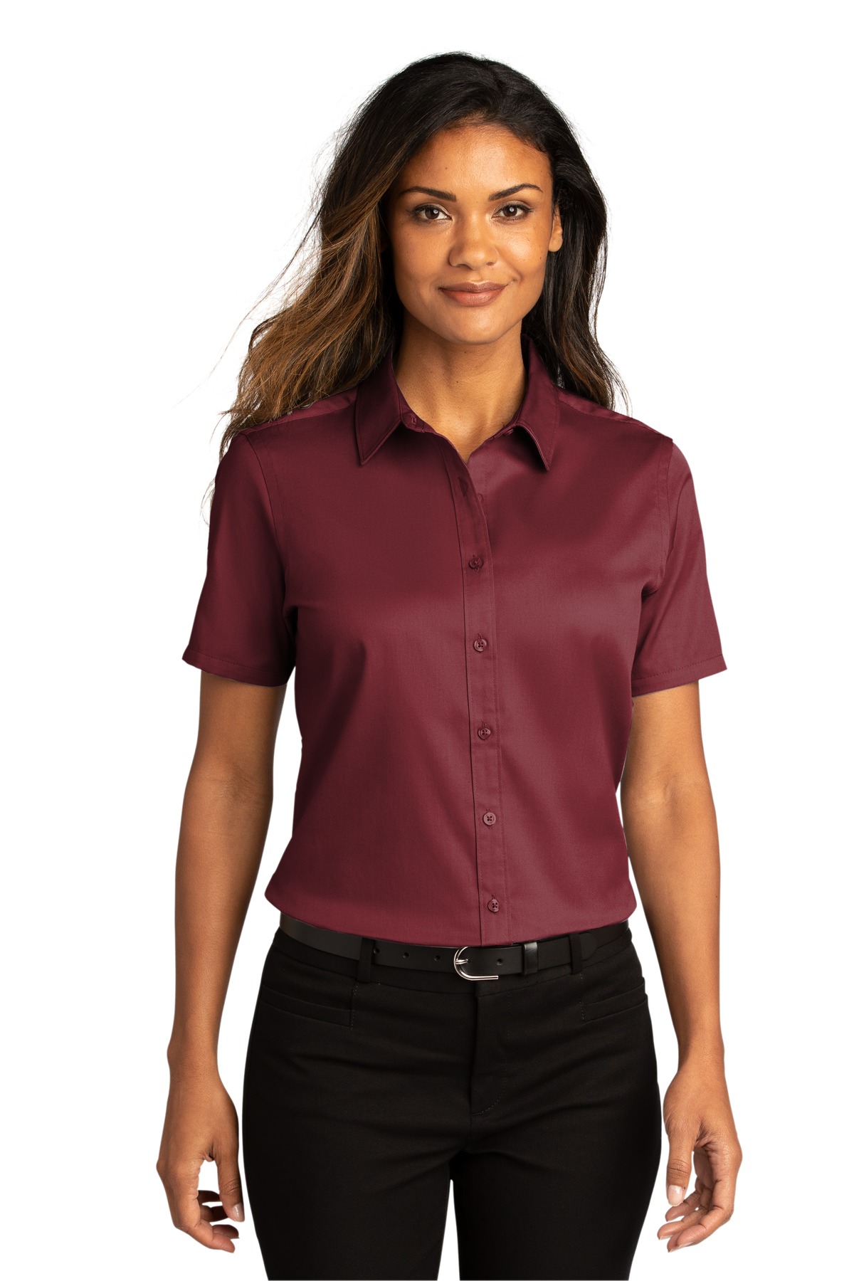 Port Authority Ladies Short Sleeve SuperPro ReactTwill Shirt. LW809
