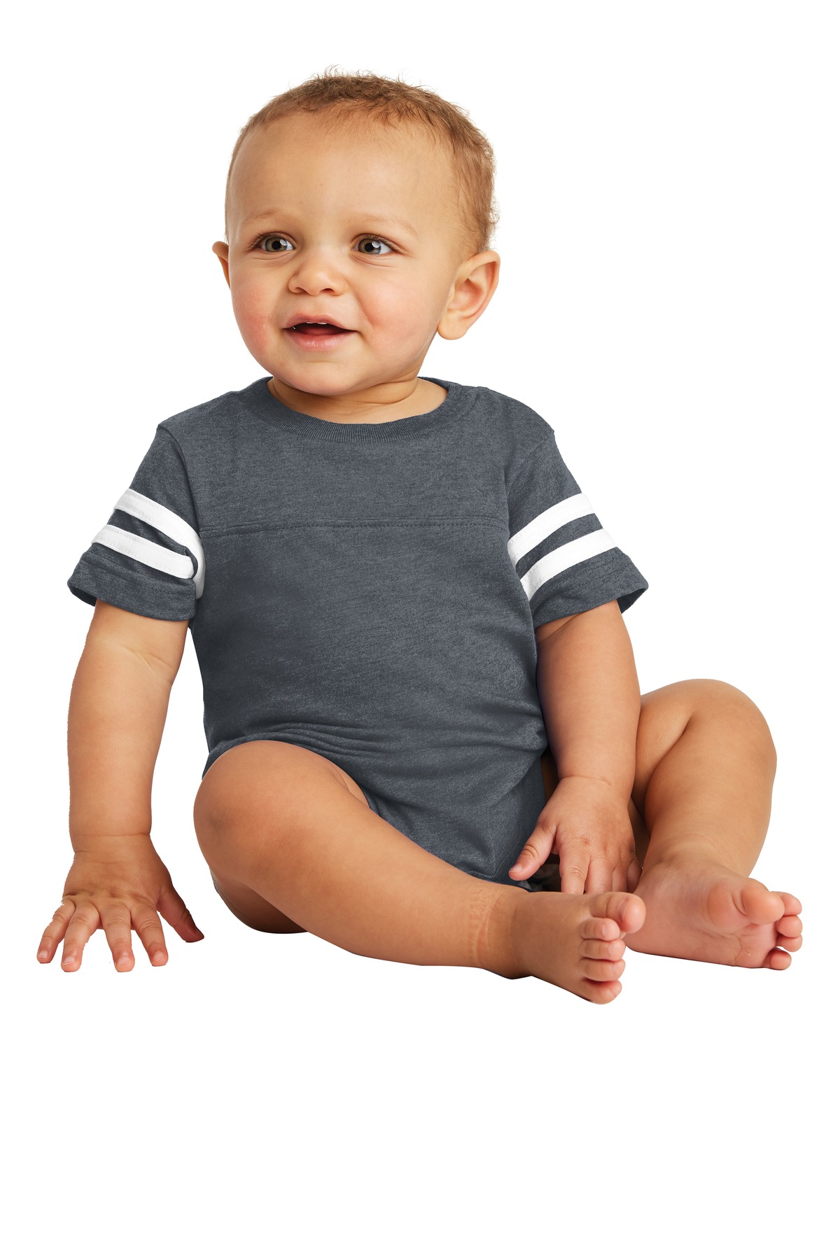Rabbit Skins Infant Football Fine Jersey Bodysuit. RS4437