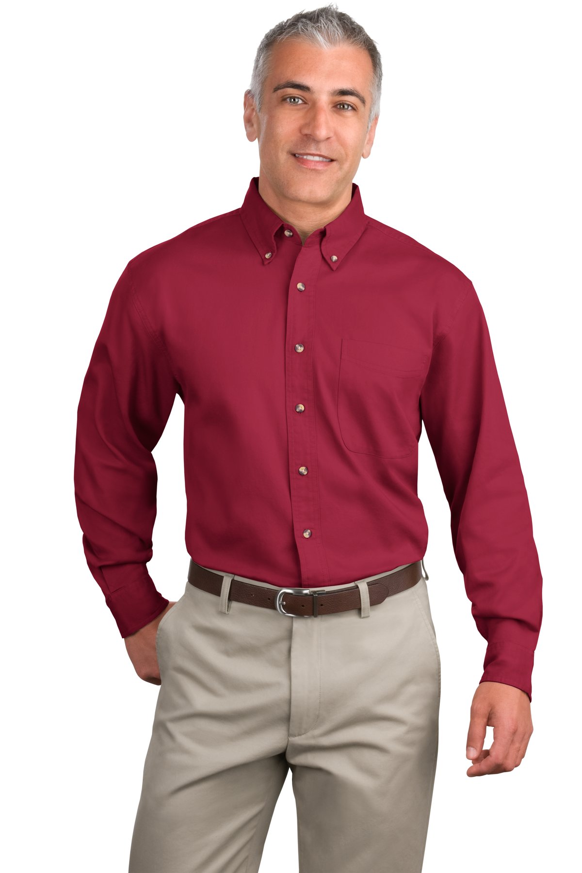 Port Authority Long Sleeve Twill Shirt.  S600T