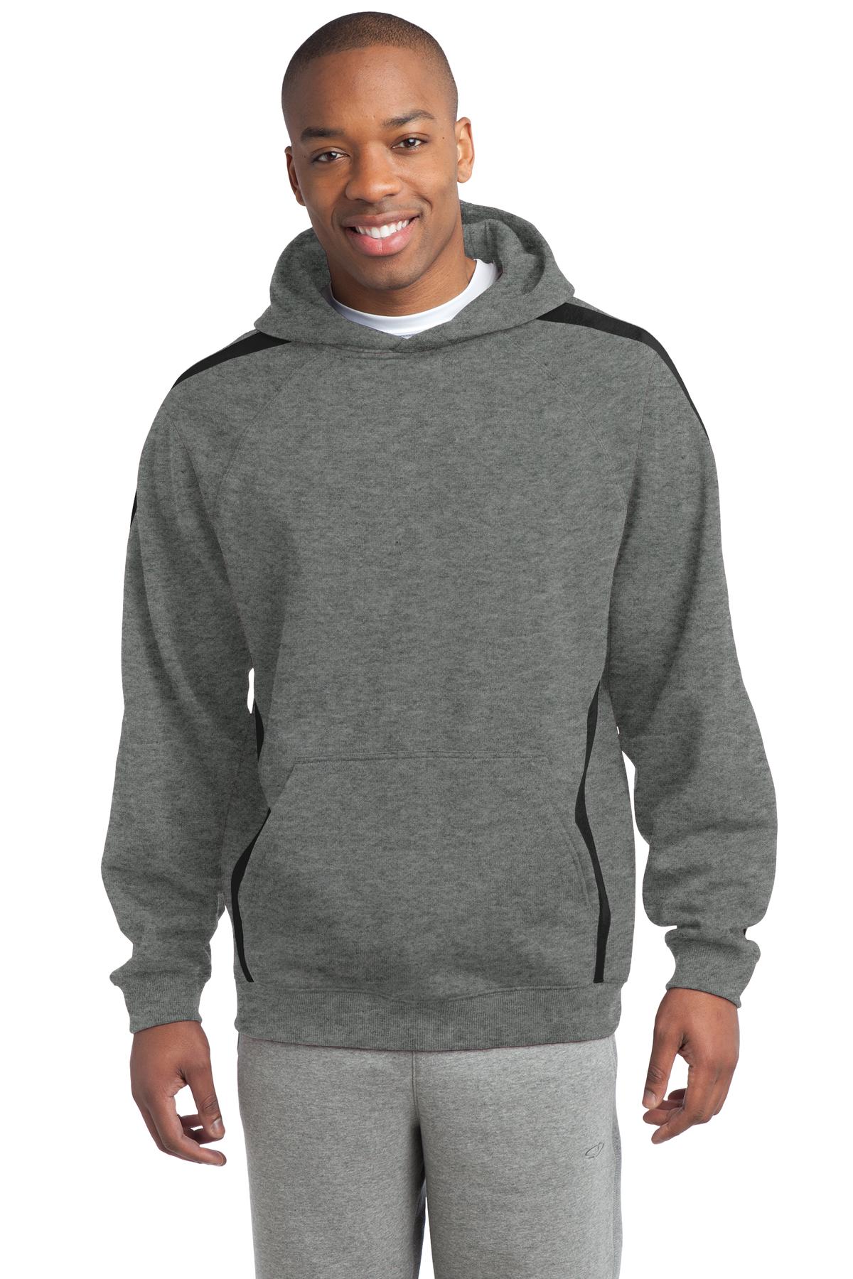 Sport-Tek Sleeve Stripe Pullover Hooded Sweatshirt. ST265