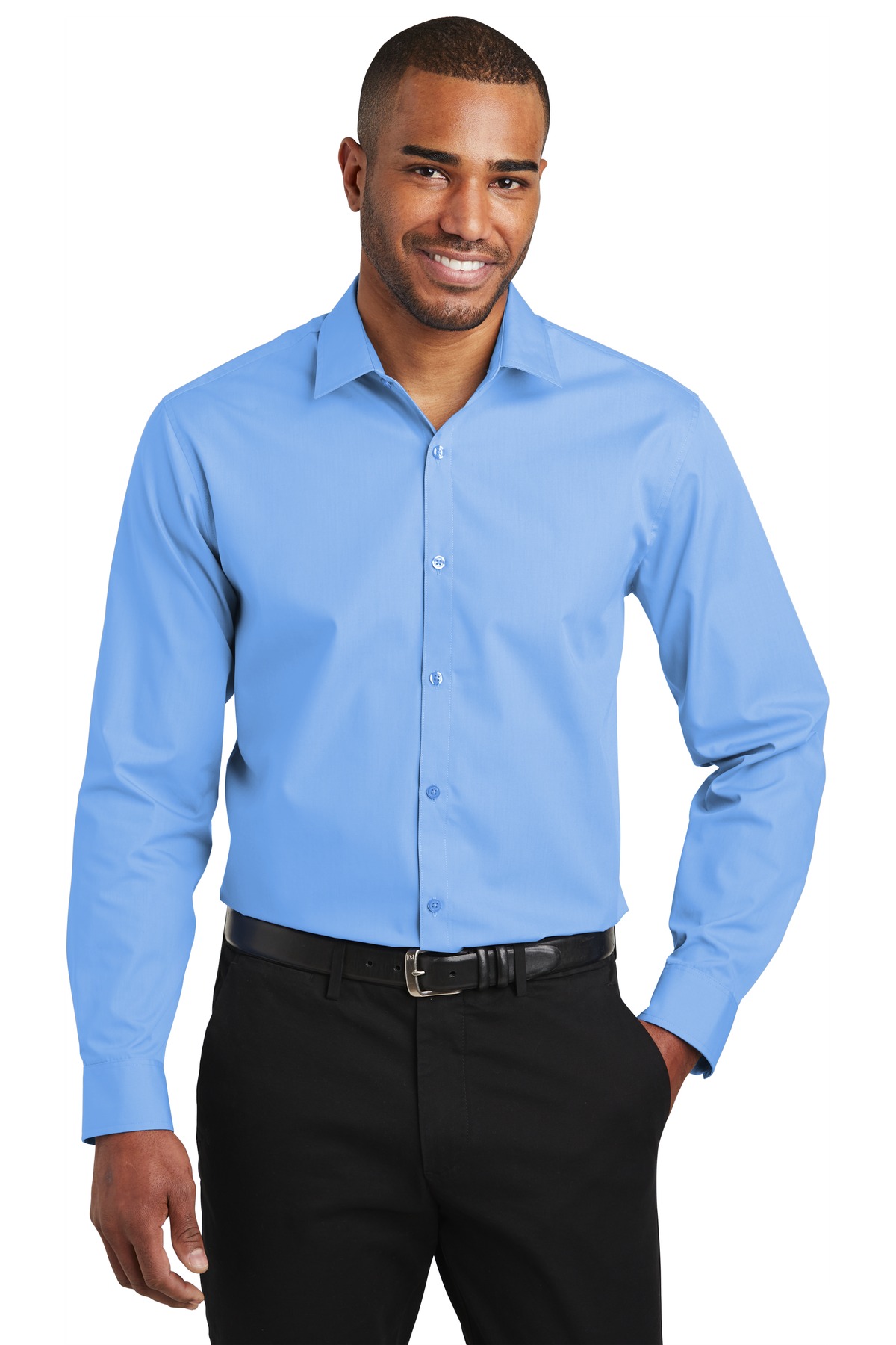 Port Authority  Slim Fit Carefree Poplin Shirt. W103
