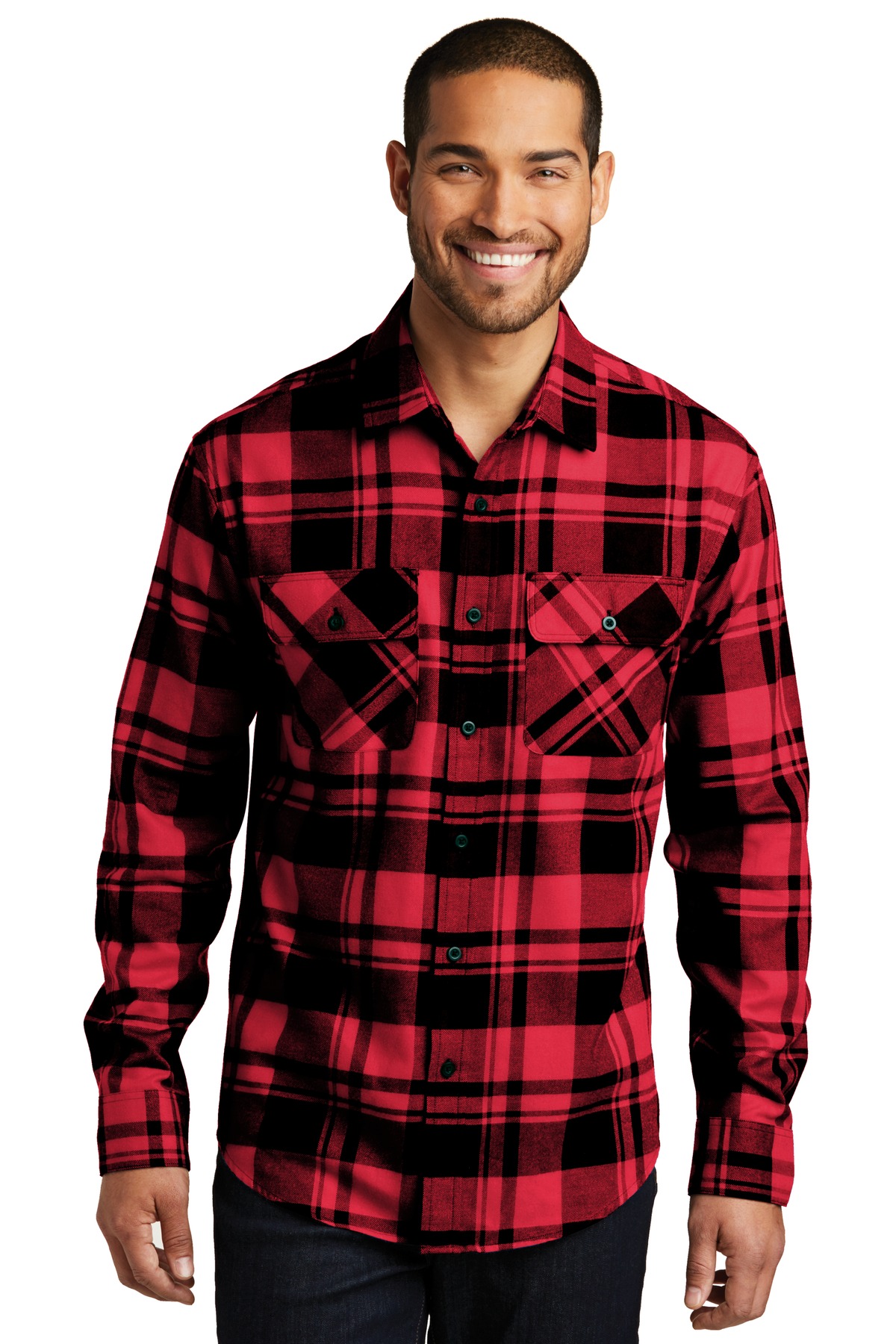 Port Authority Plaid Flannel Shirt. W668