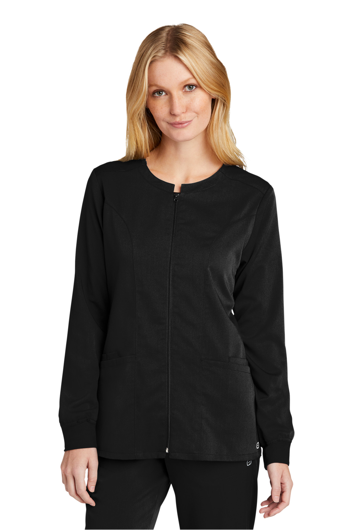 WonderWink Womens Premiere Flex Full-Zip Scrub Jacket WW4088